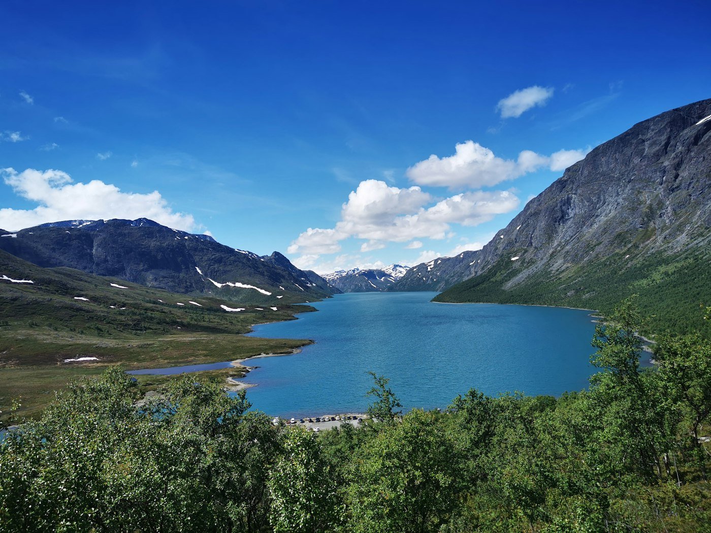 Gjende lake seen from the Besseggen ridge.