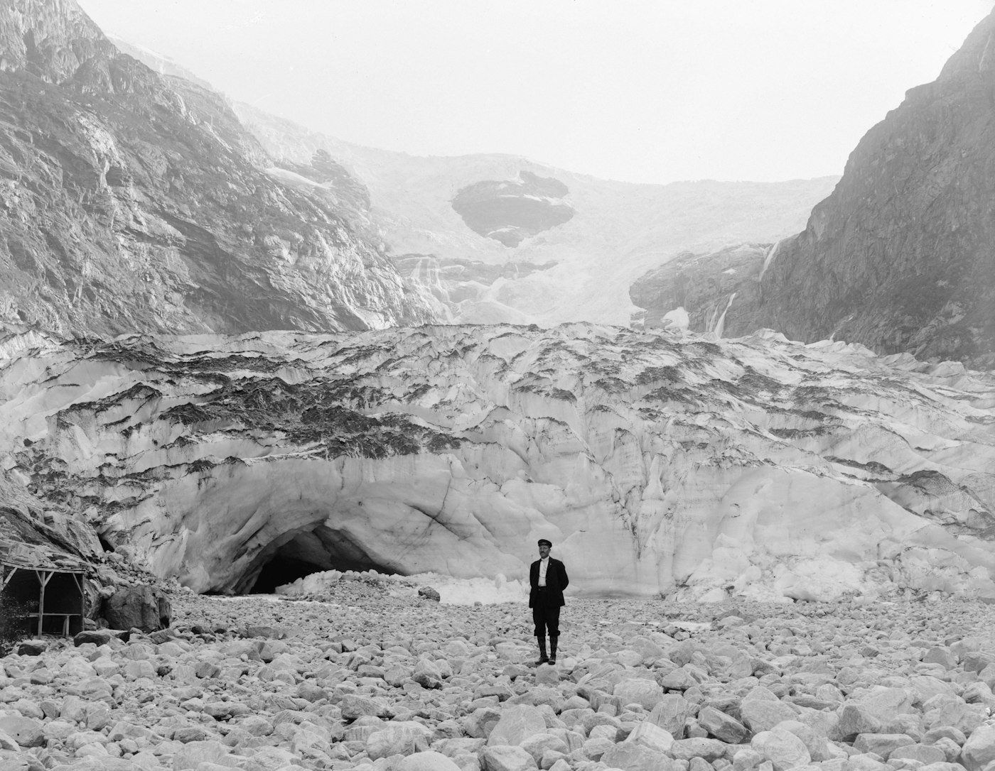 Glacier-streaked terrain on the approach to Galdhøpiggen.