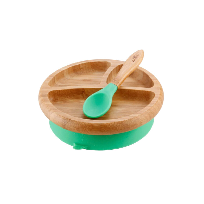 Bamboo Suction Baby Plate + Spoon Explore popular Camping & Hiking categories https://mondohiking.com 2