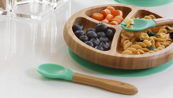 Bamboo Suction Baby Plate + Spoon