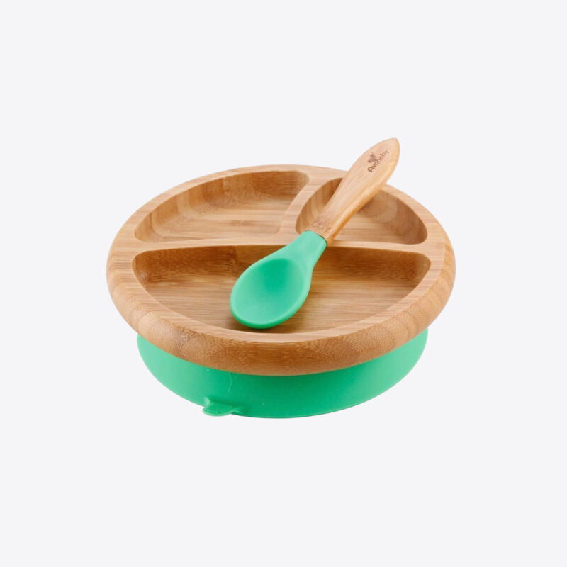 Bamboo Suction Baby Plate + Spoon Explore popular Camping & Hiking categories https://mondohiking.com