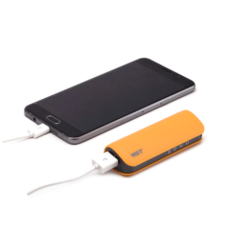 Yellow Leather-Surface 2600mAh Power Bank