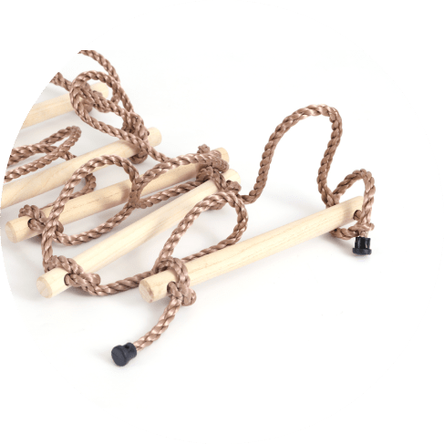 5 Step Climbing Wooden Rope Ladder
