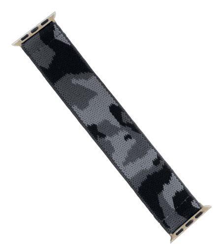 Grey Camouflage Stretch Watchband