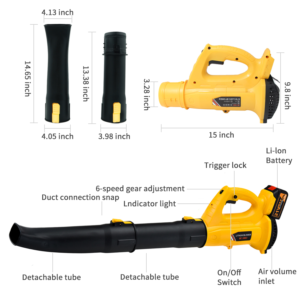Coofix-6-Speeds-320-CFM-Industry-Cordless-Air-Blower-Snow-Leaf-Sweeper-Garden-Part-Tools-Lawn-4