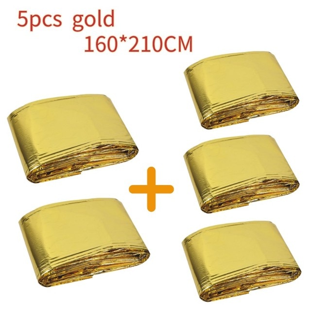 5PCS 160CM Gold